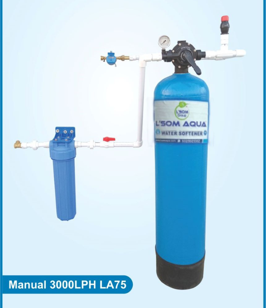3000LPH Manual Water Softener Plant FRP
